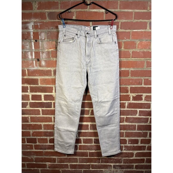 VINTAGE 90s Levi Signature Flex 540 Denim Grey USA Made W34 L32, Real 34x31.5 - Picture 2 of 8